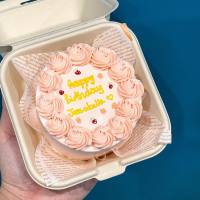 Pastel Pink Rosetta Bento Cake