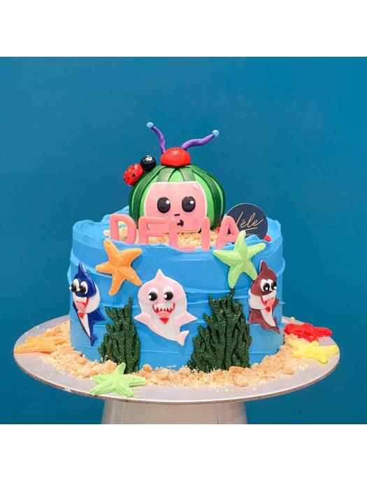 Cocomelon Baby Shark Cake | Kids Birthday Cake | Customised cake