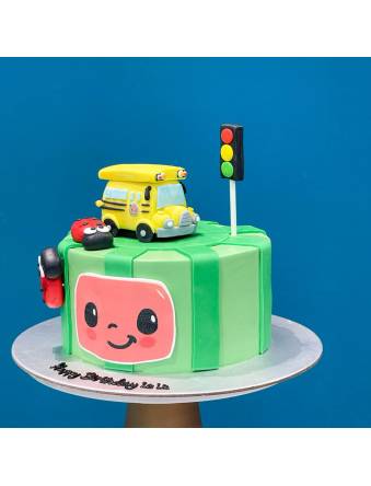 Cocomelon with Yellow Bus Cake