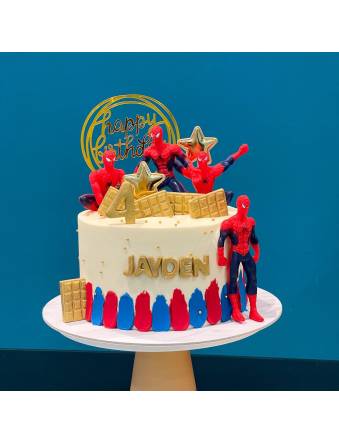 Gold Spiderman Cake