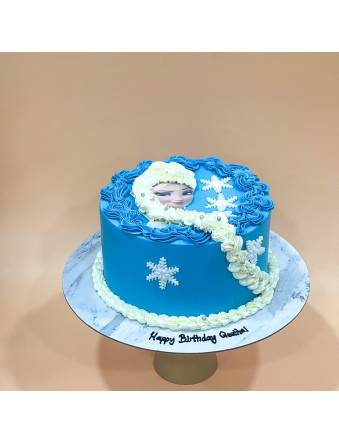 Frozen Elsa Braided Cake