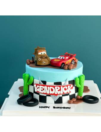 Lightning Mc Queen and Tow Mater Cake
