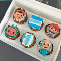 2D Edible Print Cocomelon Characters Cupcakes