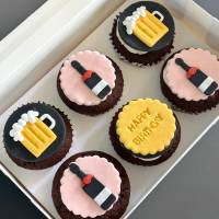 2D Fondant Beer and Wine Cupcakes