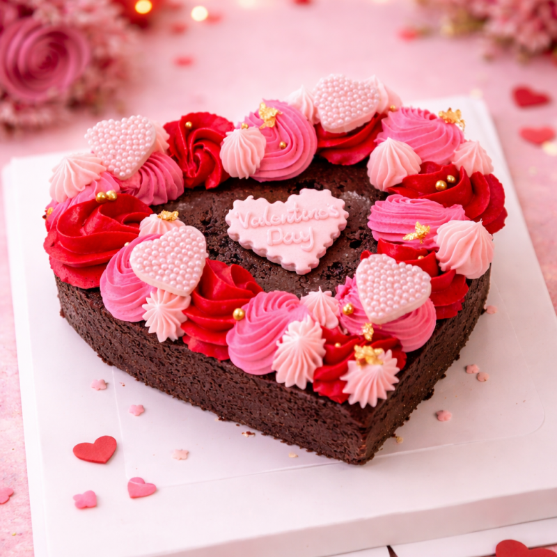 Valentine's Brownie Heart