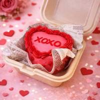 XOXO Vintage Heart Valentine's Bento Cake