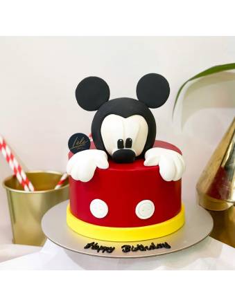 Red Mickey Mouse Cake