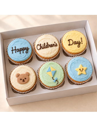 Children’s Day Teddy, Kite & Star Cupcakes (6pcs)