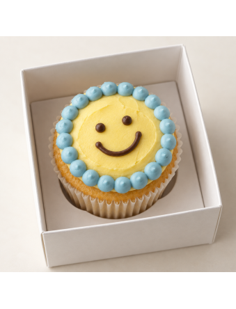 Children’s Day Smiley Cupcake - Blue
