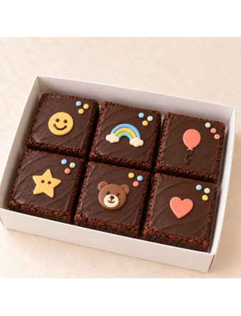 Children’s Day Decorated Brownies (6pcs)