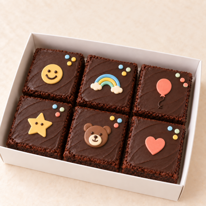 Children’s Day Decorated Brownies (6pcs)