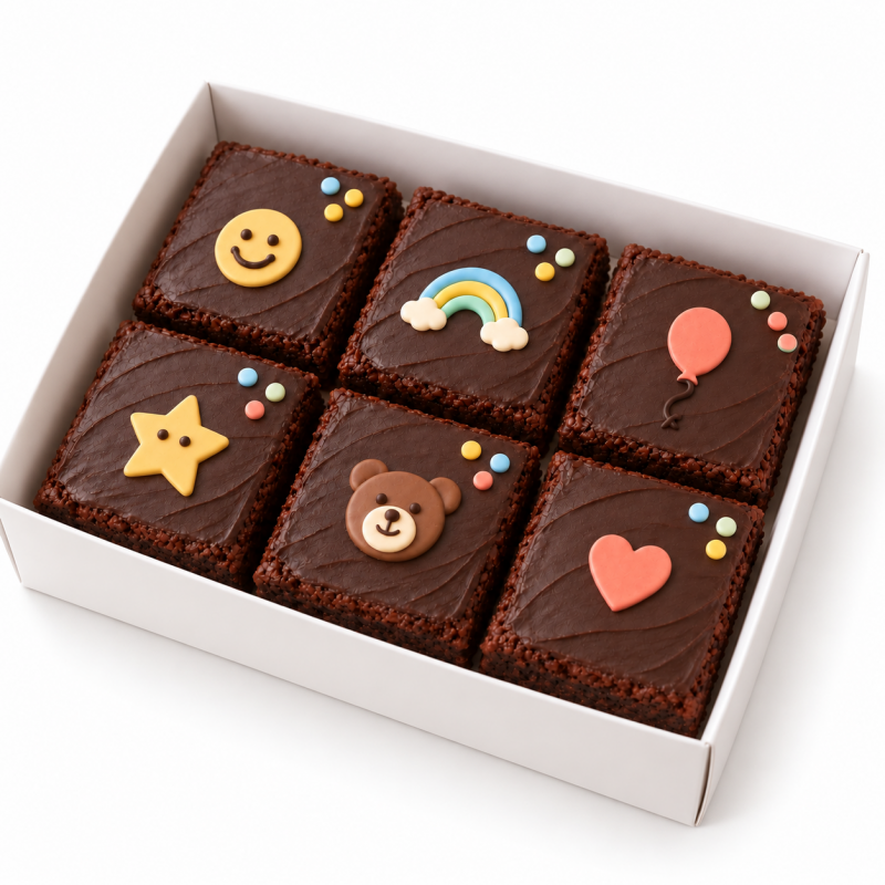 Children’s Day Decorated Brownies (6pcs)