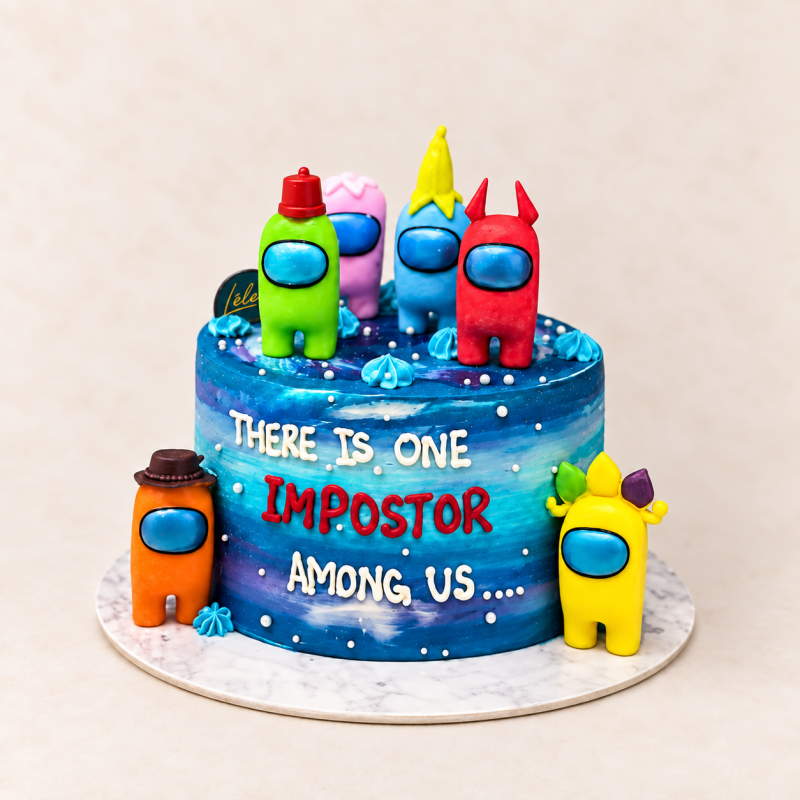 Among Us Galaxy Cake