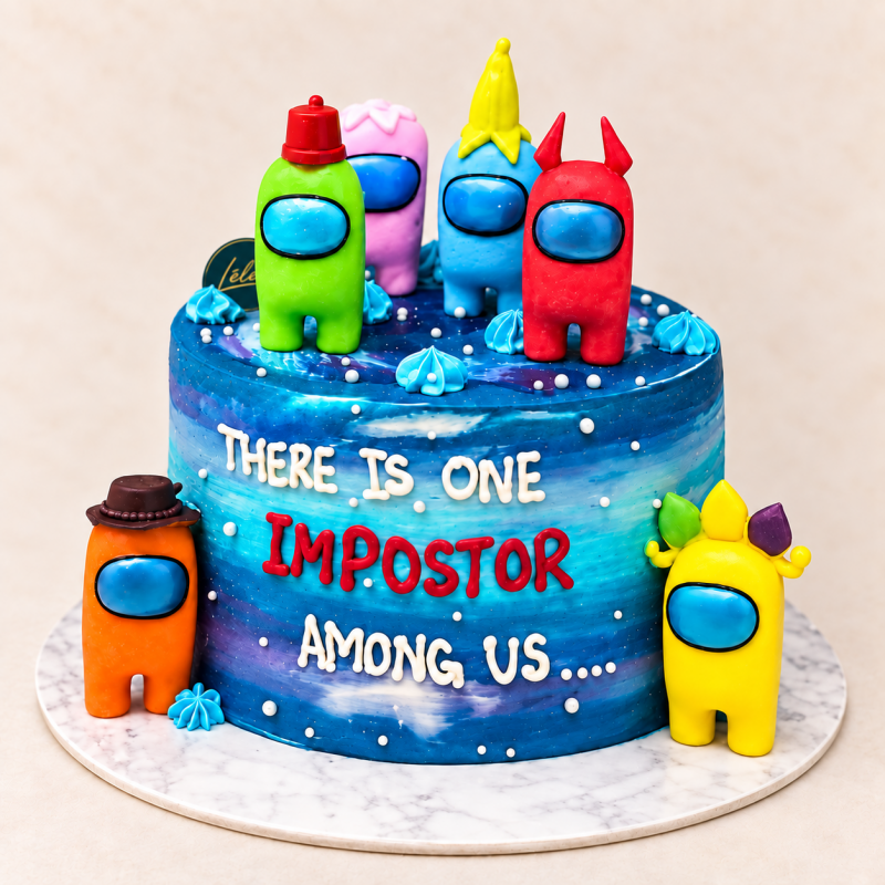 Among Us Galaxy Cake