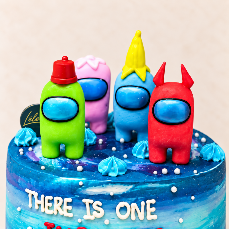 Among Us Galaxy Cake