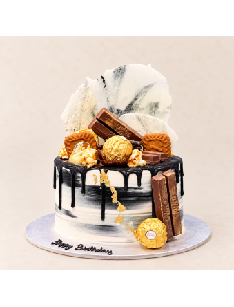 Black and White Chocolate and Biscuit  Cake
