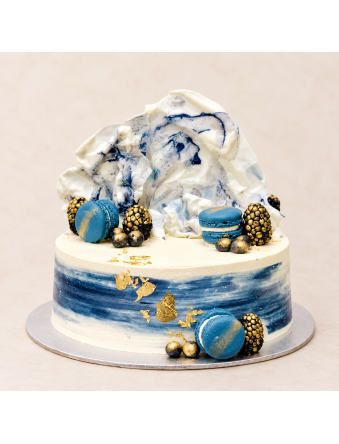 Blue and White Chocolate Berries Cake