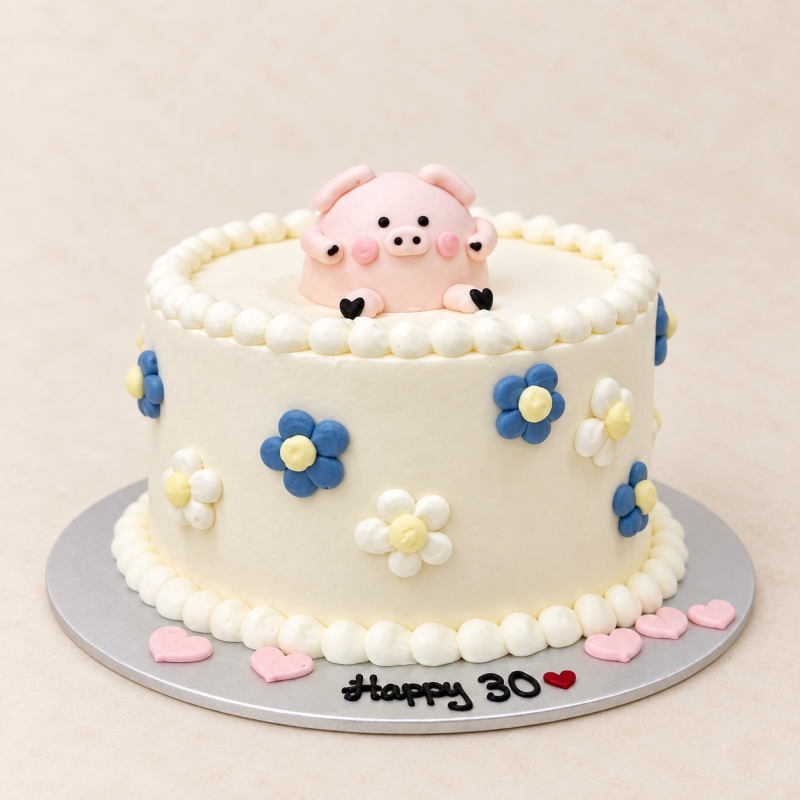 Buttercream Piggy Cake