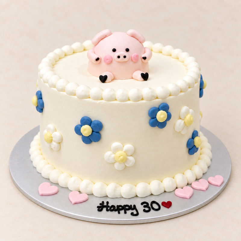 Buttercream Piggy Cake