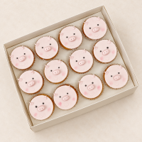 2D Pig Cupcakes