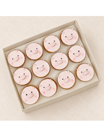 2D Pig Cupcakes