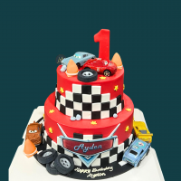 Racing Car Cake with Wheels