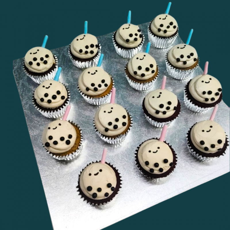 Bubble Tea Cupcakes