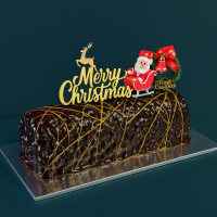 Chocolate Orange Christmas Log Cake