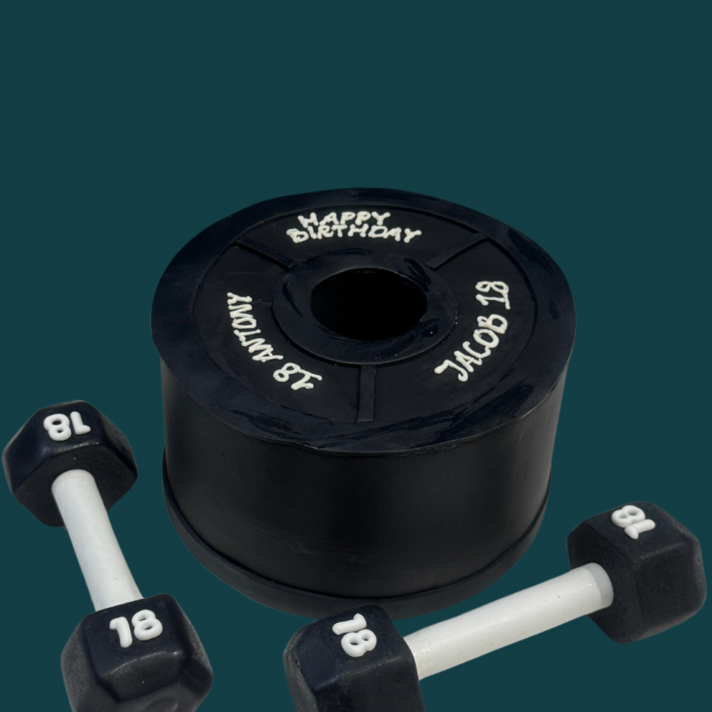 Dumbbell Gym Cake