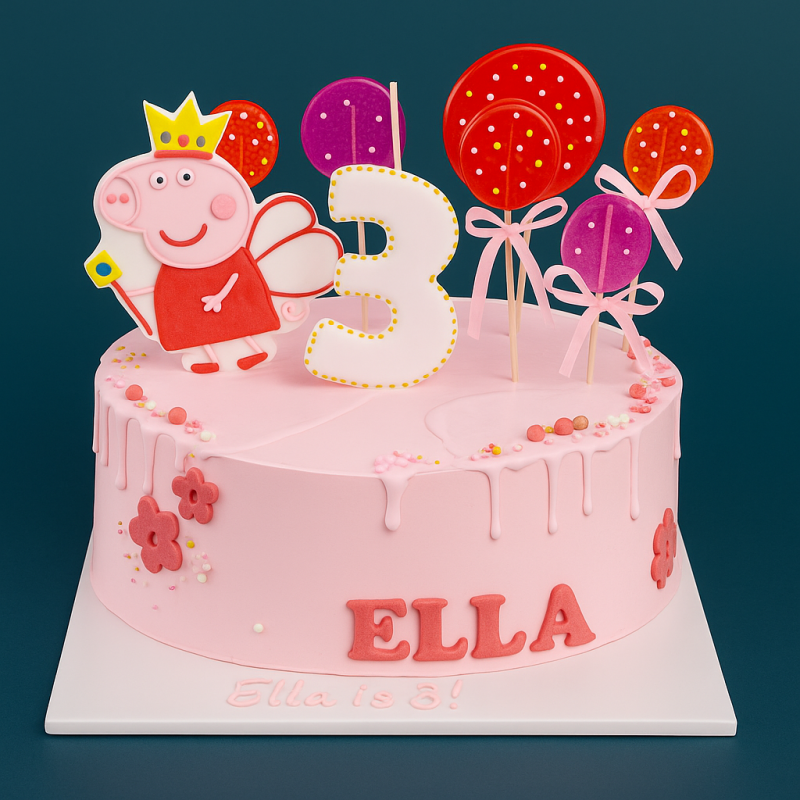 Peppa Pig Lollipop Cake