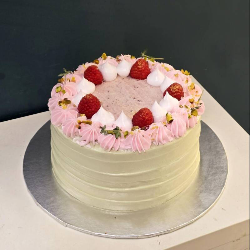 Pistachio Raspberry Cake