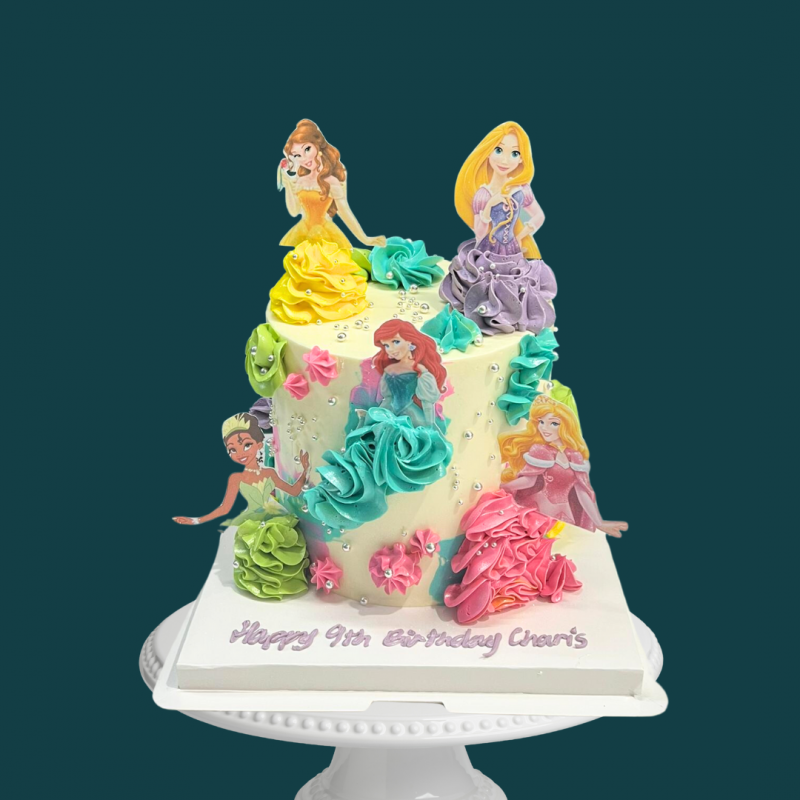 Rainbow Princess Cake