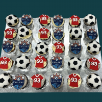 Soccer Ball and Football Club Cupcakes