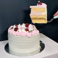 Pistachio Raspberry Cake