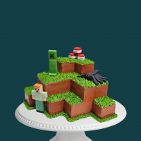 3D Minecraft Cake