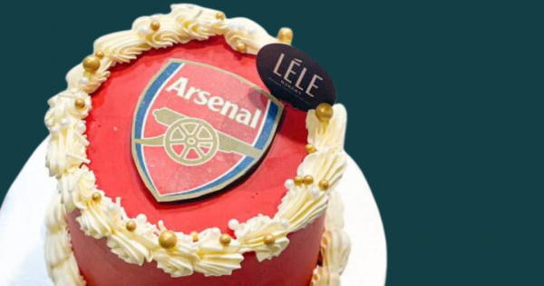 Geburtstagskarte Für Enkel – Arsenal-Fußball-Design, Geprägt Mit Silberfolie, Inkl. Umschlag