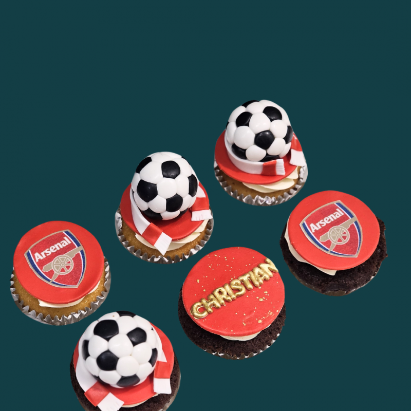 Arsenal Football Cupcakes