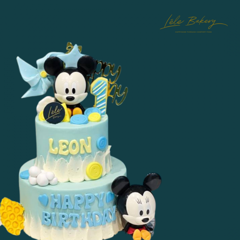 Baby Mickey and Minnie Cake