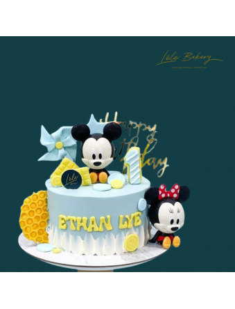 Baby Mickey and Minnie Cake