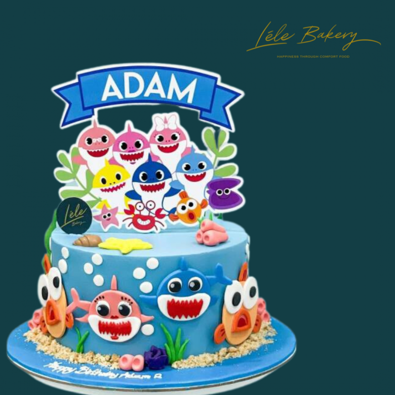Baby Shark Ocean Cake