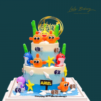 Baby Shark Pond Cake