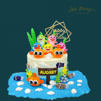 Baby Shark Pond Cake