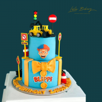 Blippi Traffic and Excavator Cake