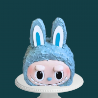 Mini Blue Labubu Cake