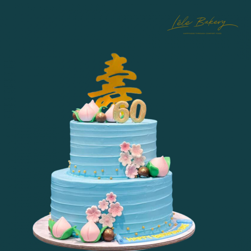 Blue Longevity and Floral Cake