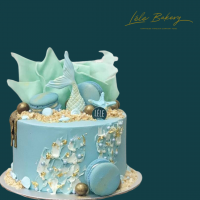 Blue Mermaid Queen Cake