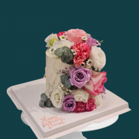 Cascading Floral Cake