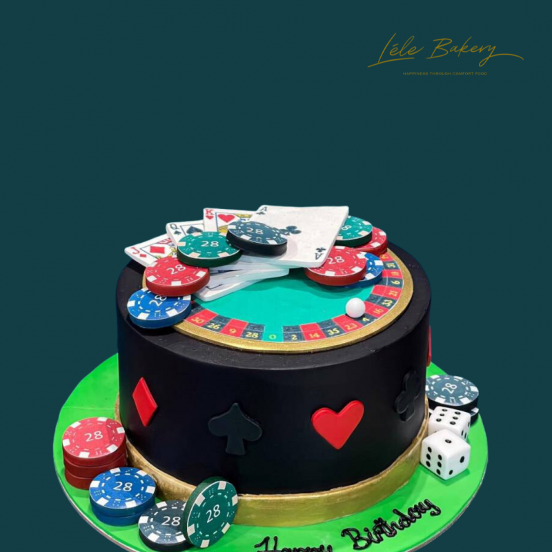 Casino Roulette Poker Cake