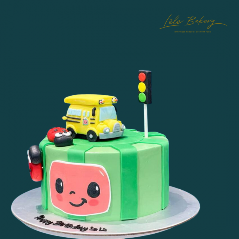 Cocomelon with Yellow Bus Cake