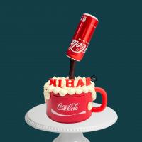 Coke Defying Gravity Cake